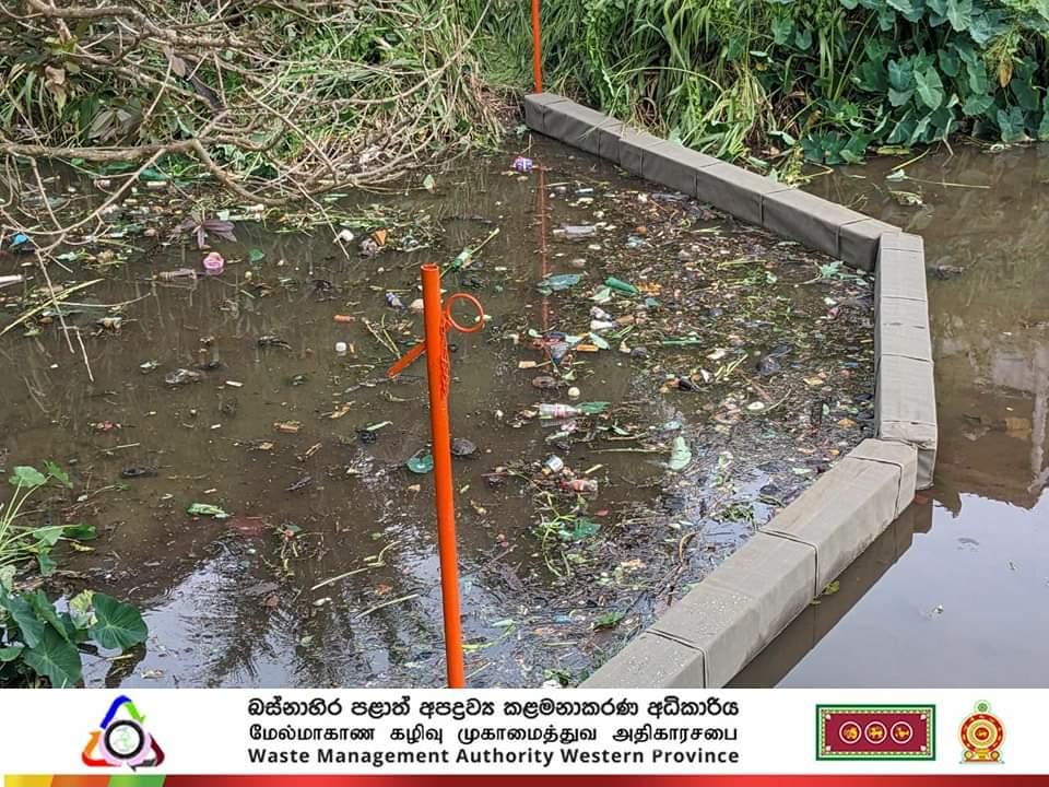 Installation of Waste Trap equipment in Ragama highest tank